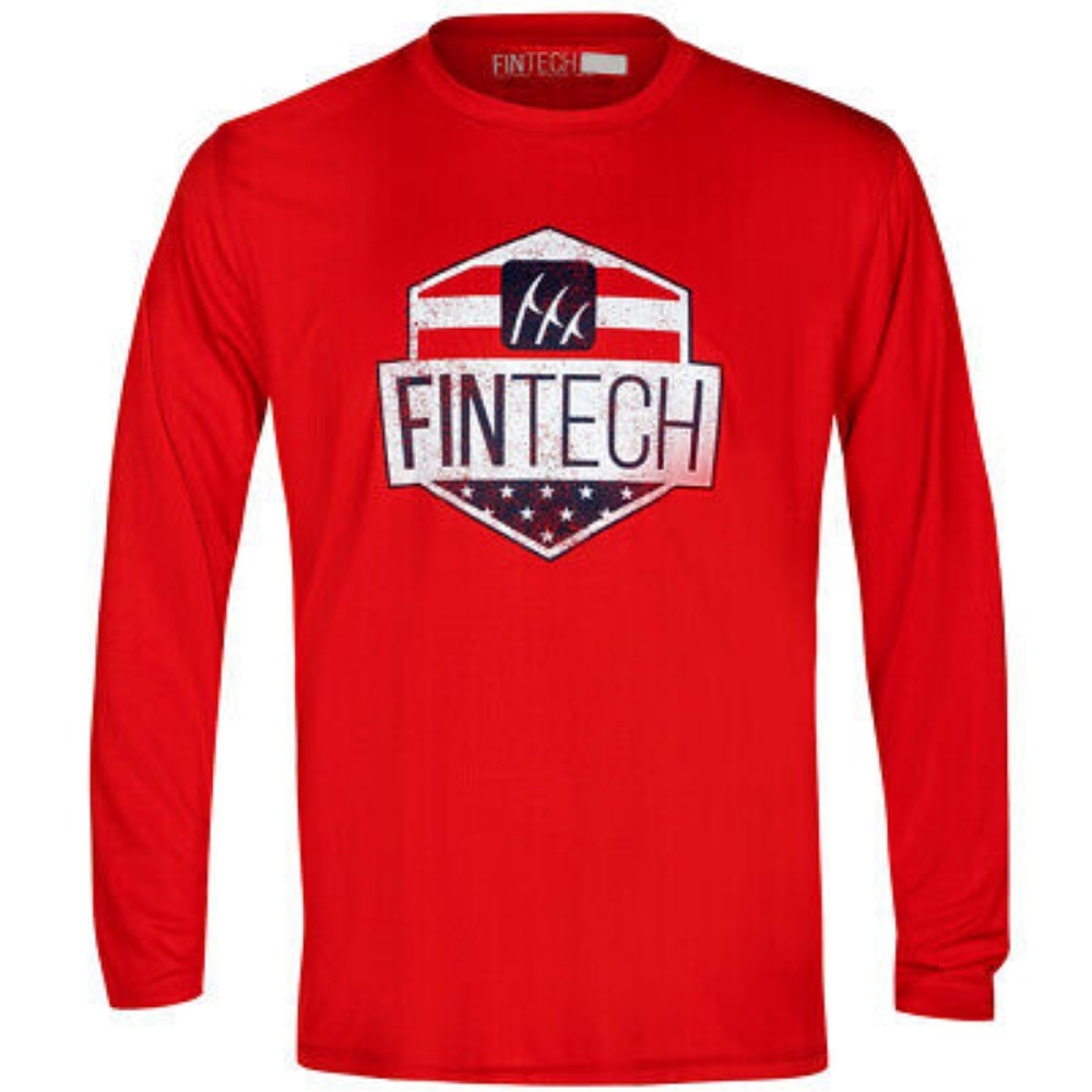 Fintech USA Shield Sun Defender UV Long Sleeve T-Shirt - High Risk Red